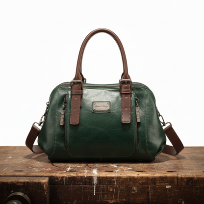 Bolso de cubo de lujo rojo