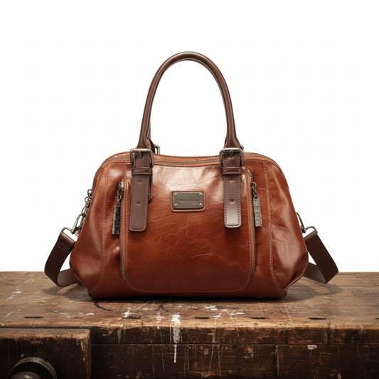 Bolso de cubo de lujo rojo